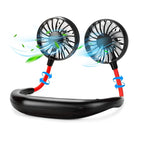 High Quality Headphone Design Hand Free Traveling Outdoor Portable Usb Rechargeable Led Neck Fan Mini Handheld Fan