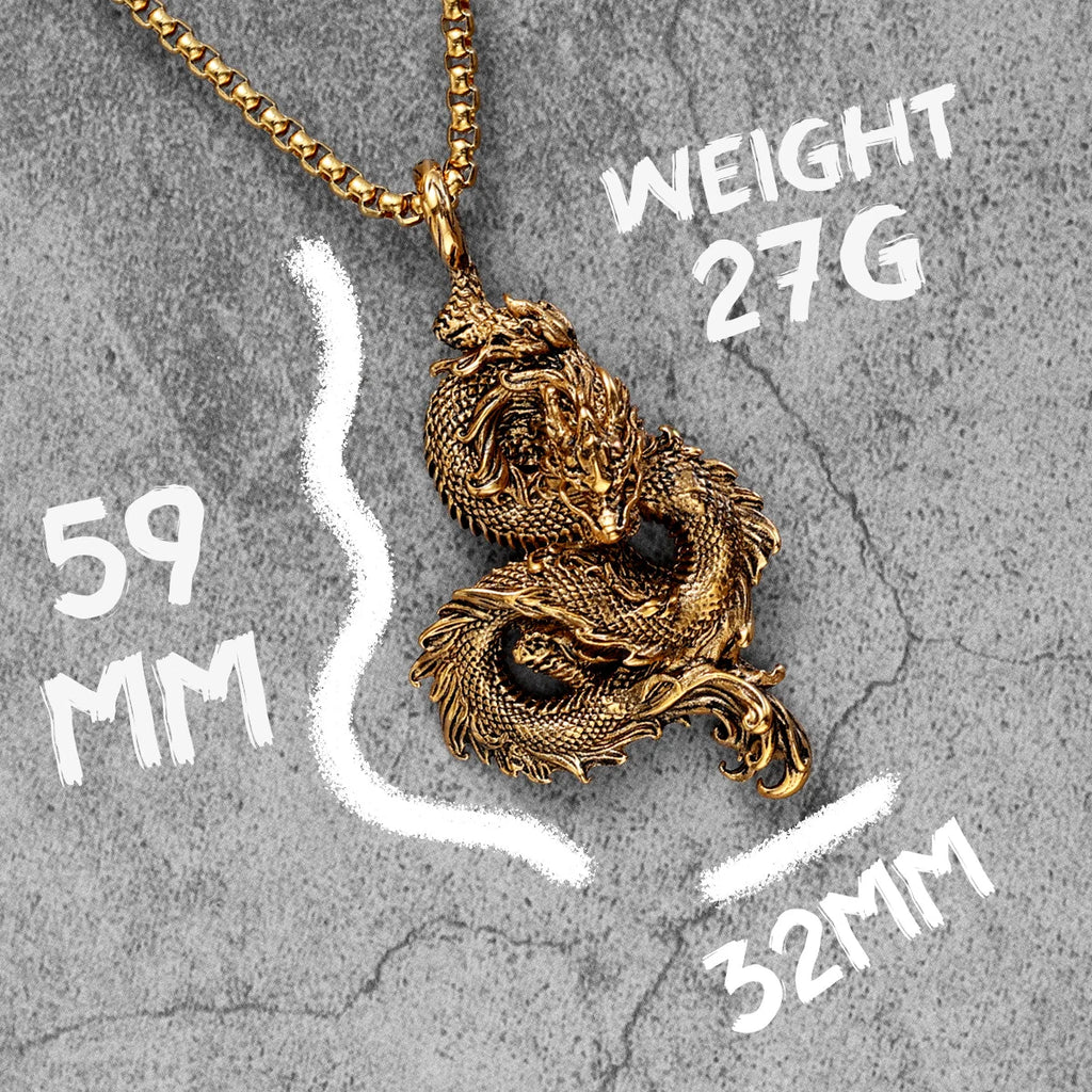 Dragon Stainless Steel Pendant Necklace