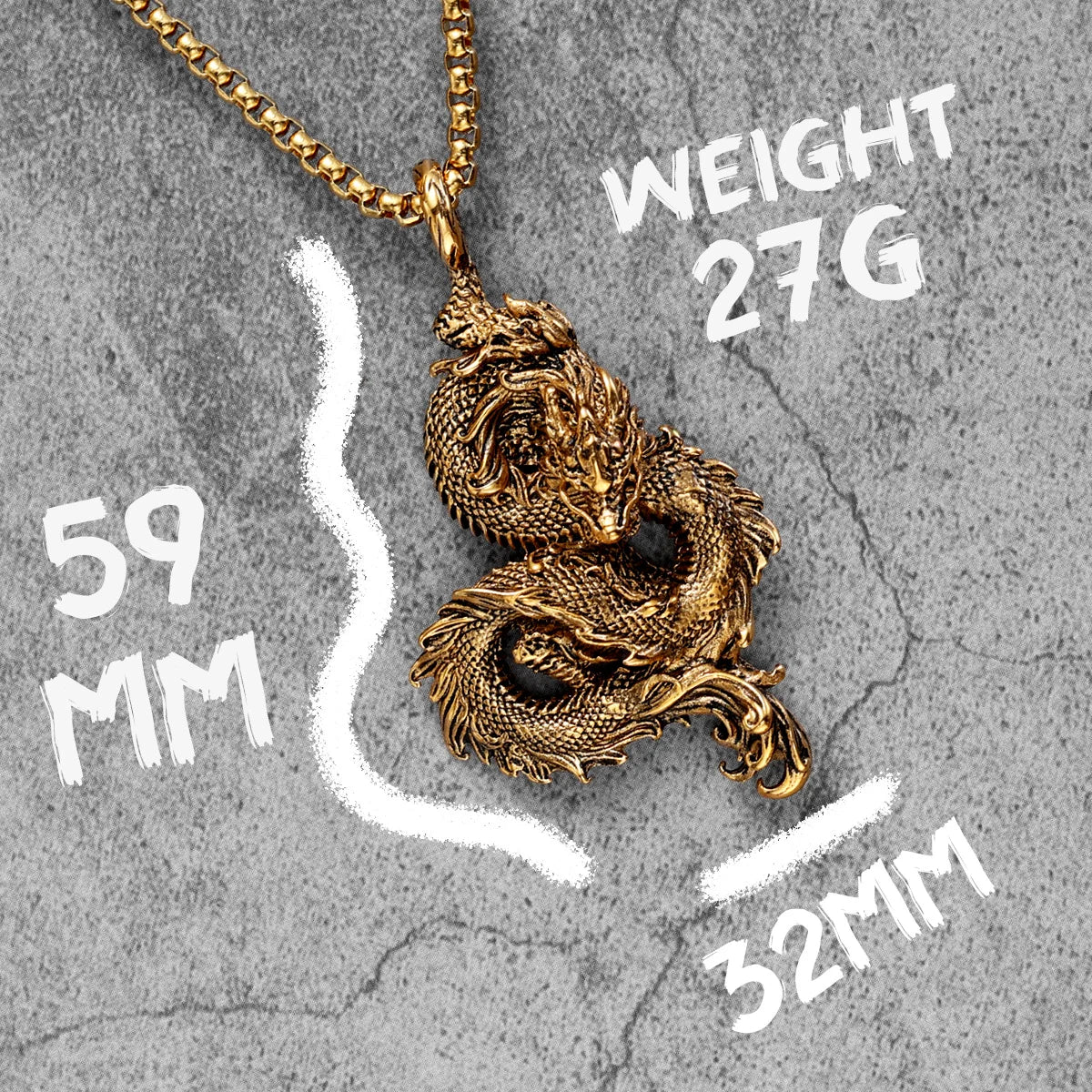 Dragon Stainless Steel Pendant Necklace