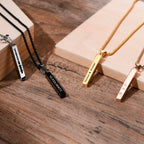 Rectangle Bar Pendant Necklace — Stainless