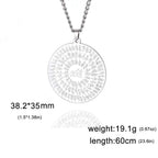 VASSAGO Muslim Allah Necklace Islamic Allah Pendant Necklace Ayatul Kursi Islam Quran Allah Charm Eid Arabic Gift for