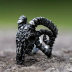 2022 NEW Men's 316L stainless steel rings Retro Sheep Skull Head Vintage gothic punk high-quality Jewelry Gifts free