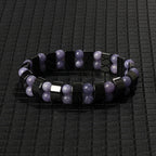 Hematite Therapy Stretch Bracelet — Mixed Metal