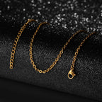 50cm New Fashion Stainless Steel Chain 1.2-3mm Silver Color Rose Gold Necklace Jewelry Vacuum Plating Accessories Chokers Collar