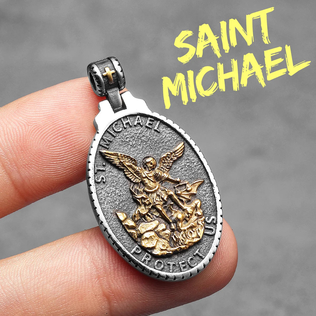 Archangel Michael Pendant — Stainless Steel