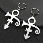 Steampunk Steel Earrings Rip Memorial Symbol Love