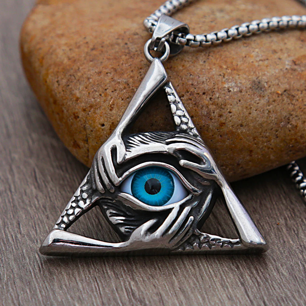 Evil Eye Pendant — Stainless Steel