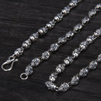 Vintage Skull 925 Silver Pendant Necklace
