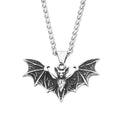 Gothic Bat Stainless Steel Pendant Necklace