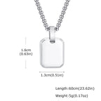Men's Silver Color Geometric Pendant Necklace, Non Fading Stainless Steel Compass Necklace with Chain, Stylish Jewelry