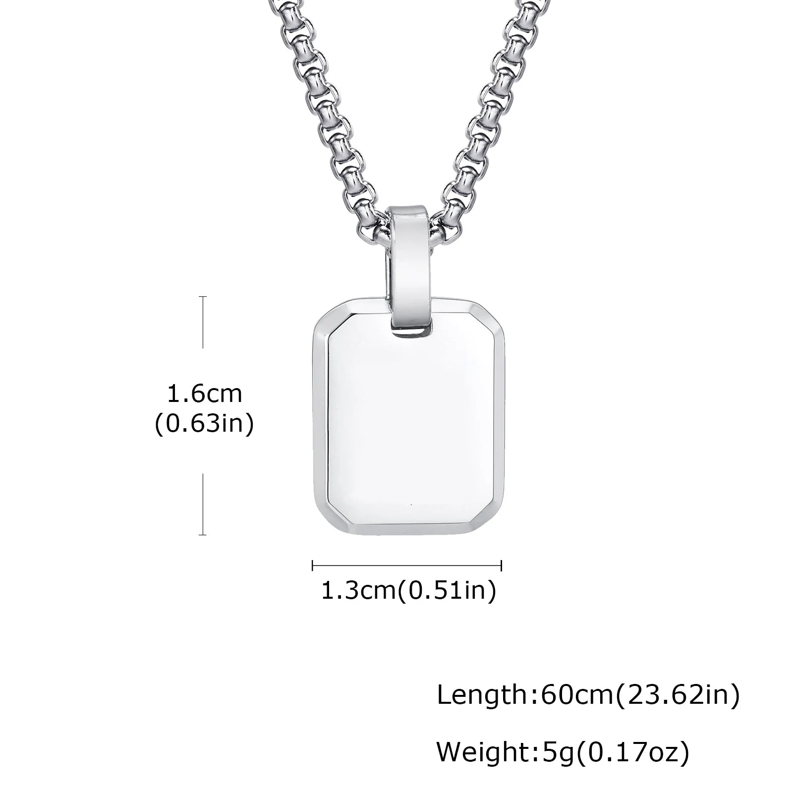 Men's Silver Color Geometric Pendant Necklace, Non Fading Stainless Steel Compass Necklace with Chain, Stylish Jewelry Gifts
