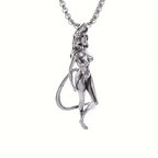Gothic Succubus Pendant Necklace — Silver