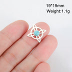 Trinity Witch Knot Charm Pendant — Steel
