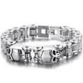 Gothic Skull Lion Head Charm Bracelet for Man 13/18MM Stainless Steel Hand Chain Mens Motorcycle Bike Chain Bracelets