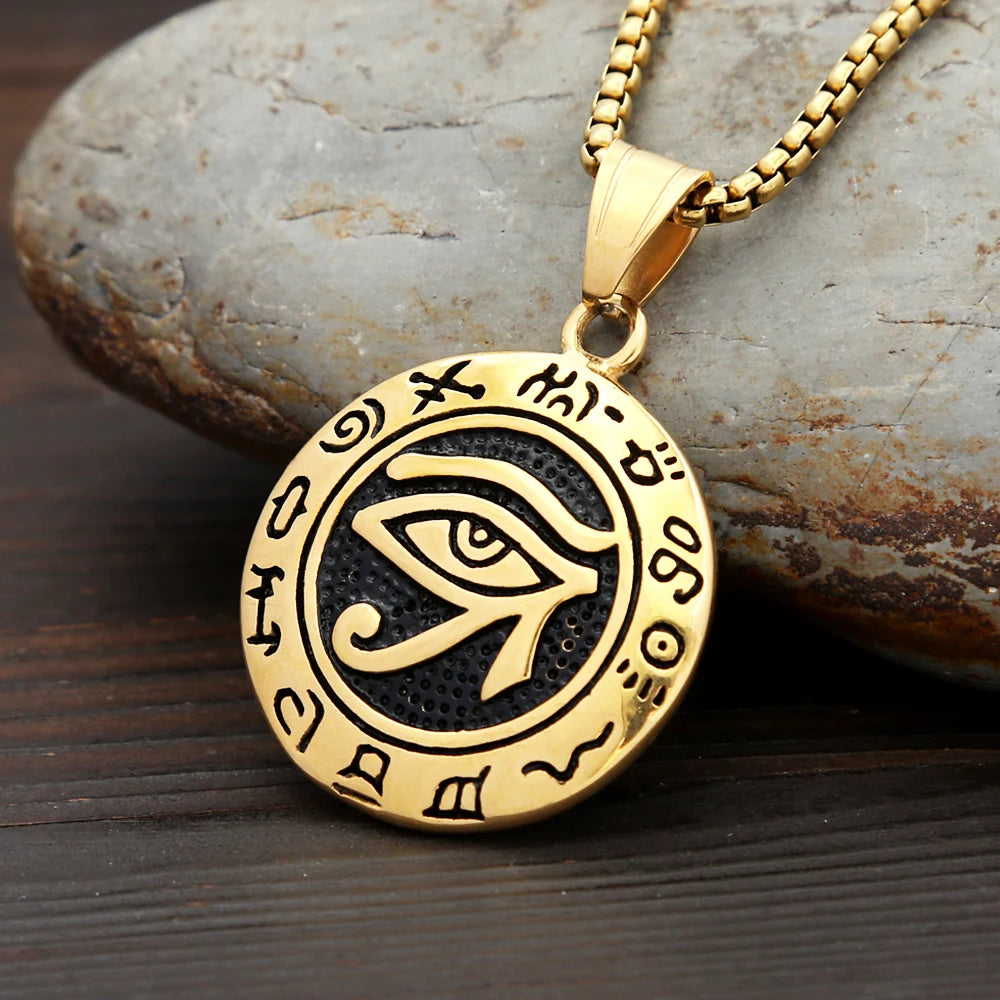 Egyptian Eye of Horus Pendant — Stainless