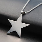 Star Pendant Necklace — Stainless Steel