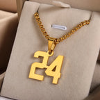 Custom Basketball Baseball Numeral Necklaces For Men Women Personalized Stainless Steel Jewelry Sportsmanship Gift For Boyfriend