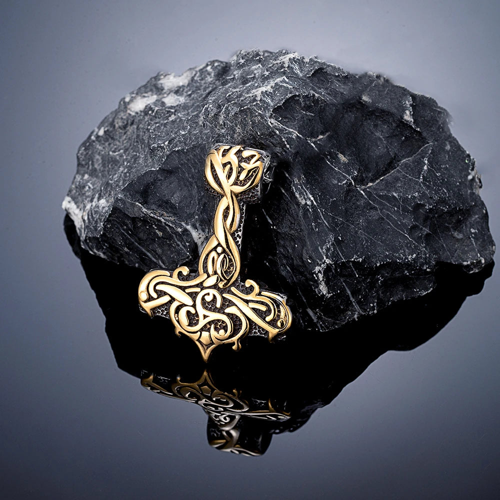 Thor's Hammer Mjolnir Pendant — Stainless Steel