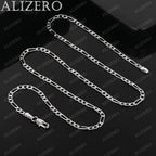 Wholesale 925 Sterling Silver Necklace 2/4/6/8/10/12MM Width 40-75cm Figaro Chain Lobster Clasp Men Women Engagement Jewelry