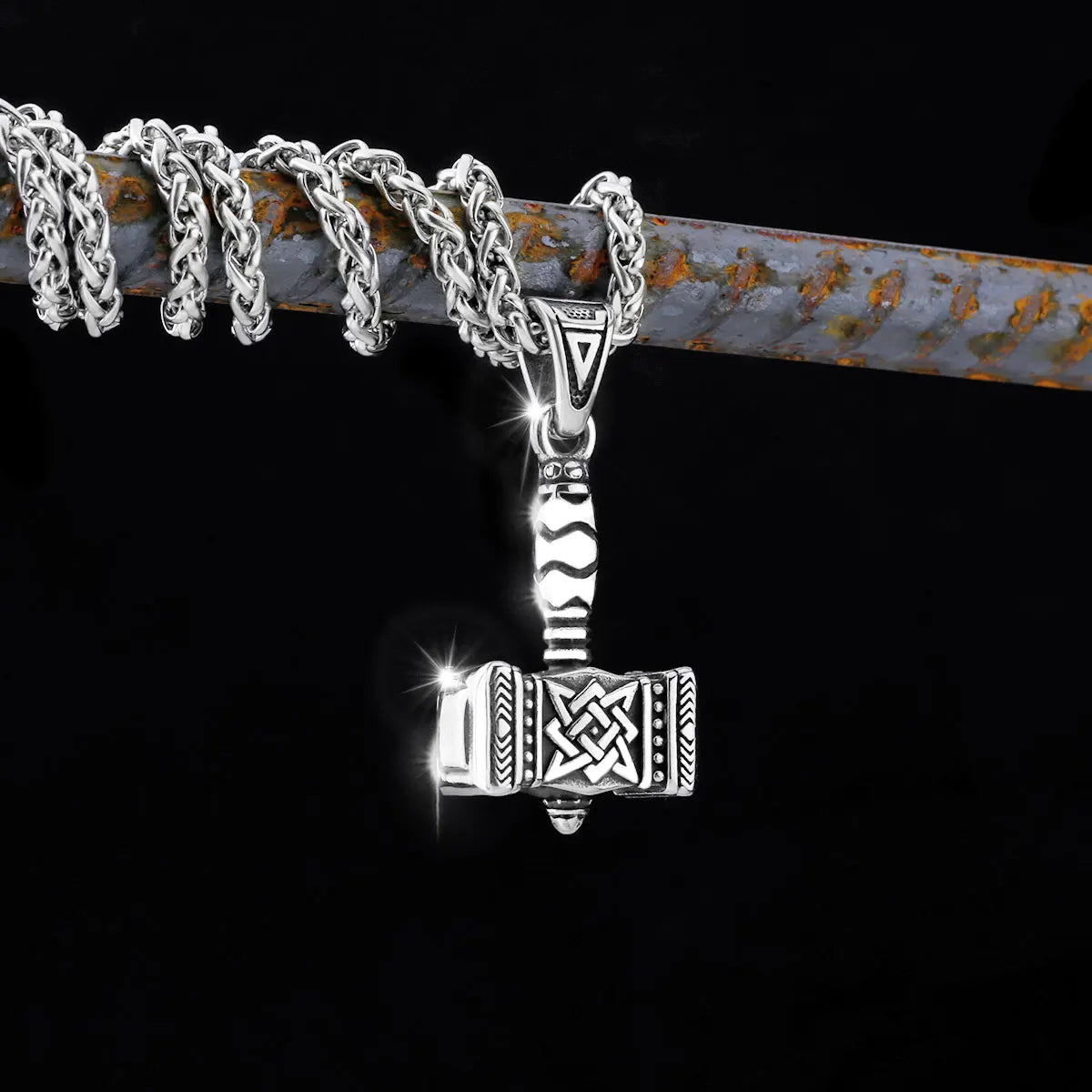 Thor's Hammer Mjolnir Pendant — Stainless Steel