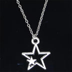 Pentagram Black Rope Necklace
