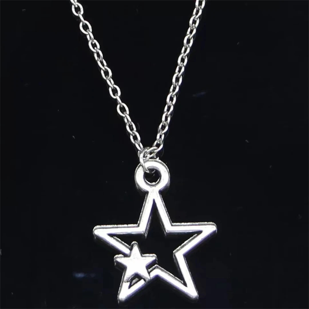 Pentagram Black Rope Necklace
