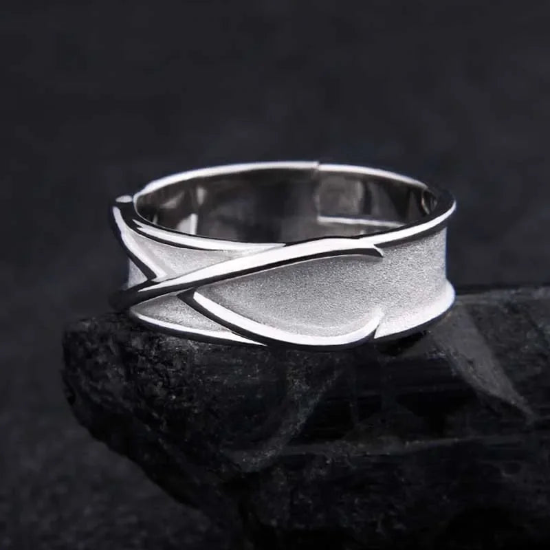 Anime Super Z Goku Black Ring Adjustable 925 Pure Silver Time Finger Ring For Women Men Cosplay Jewelry Rings Accessory