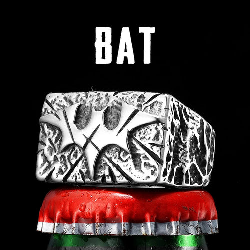 Bat Texture Ring — Stainless Steel