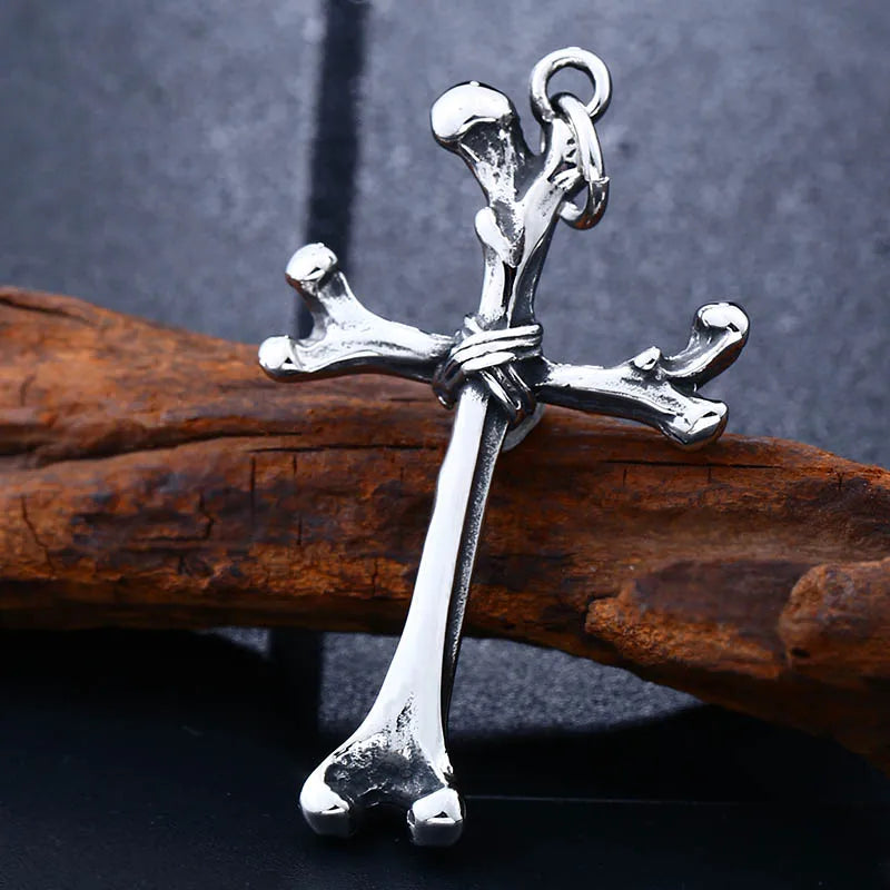 BEIER Punk Rock Fashion Cross Charm Vintage Skull head pendant Chain Fashion jewelry for man women Best Lover gift BP8-479