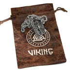 Viking Rune Valknut Pendant Necklace — Stainless Steel