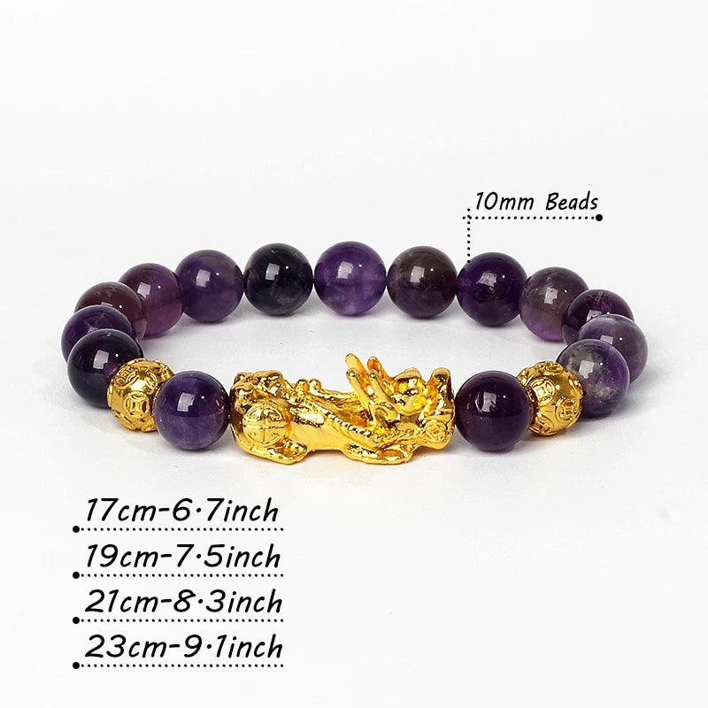 Color-Changing Natural Stone Pi Xiu Beaded Bracelet