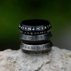 Odin Viking Rune Amulet Ring — Stainless Steel