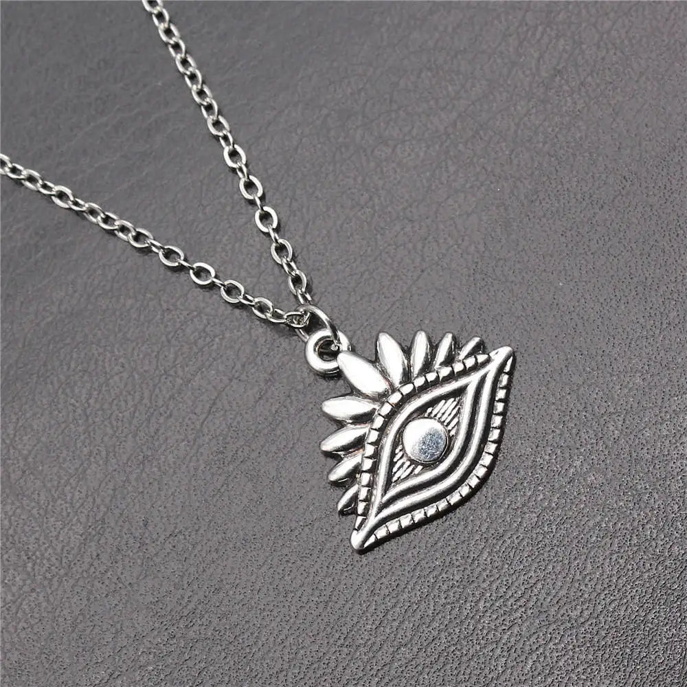 Hand and Eye Talisman Amulet Necklace — 43cm Chain