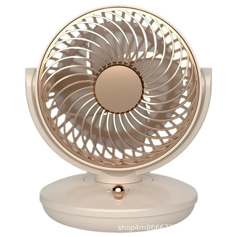Desktop Rechargeable Fan Small Portable Air Conditioning Appliances Auto Rotation Ventilador 3-speed Wind Silent for