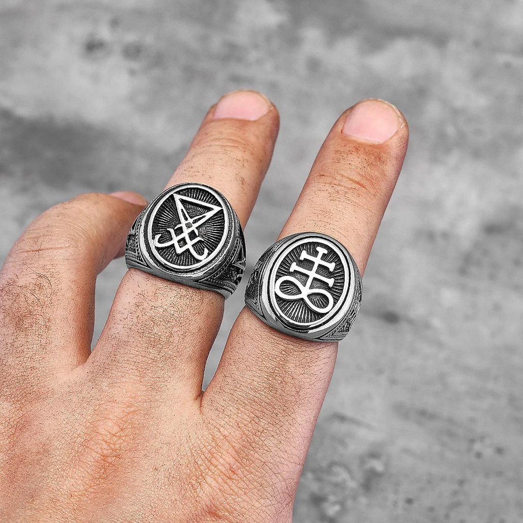 Lucifer Satan Signet Ring — Stainless Steel