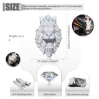 Iced Out Lion Head Cuban Pendant Necklace — Copper Alloy
