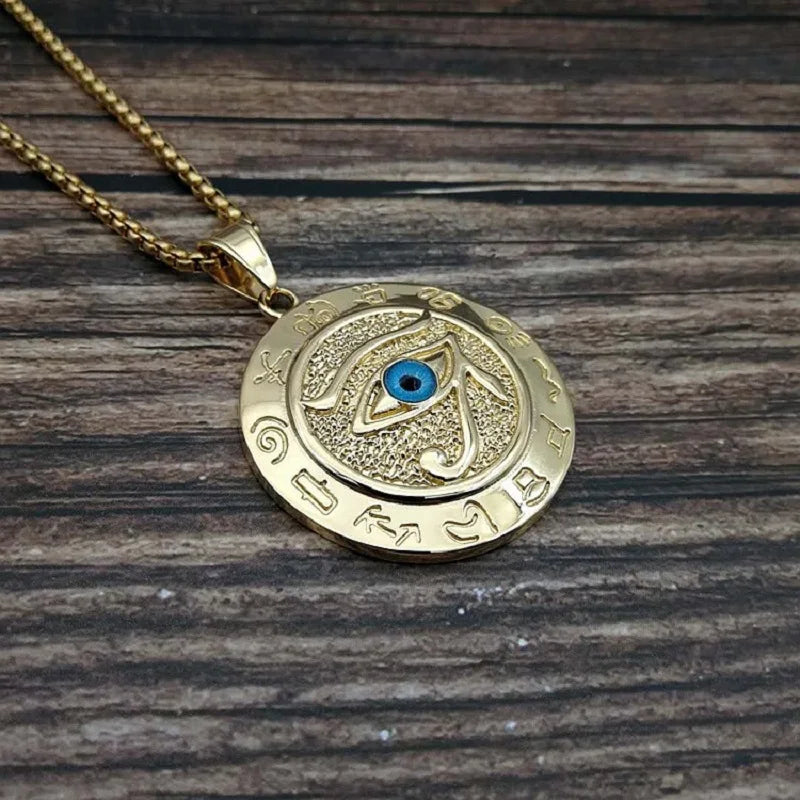 Eye of Horus Pendant Necklace — Zinc Alloy