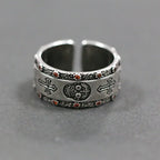 Vintage Knight Cross Amulet Ring for Men — Zinc Alloy