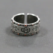 Trendy Retro Knight Shield Cross Ring Charming Men's Ring New Fashion Cross Amulet Jewelry Hip Hop Punk Accessories Party Gift