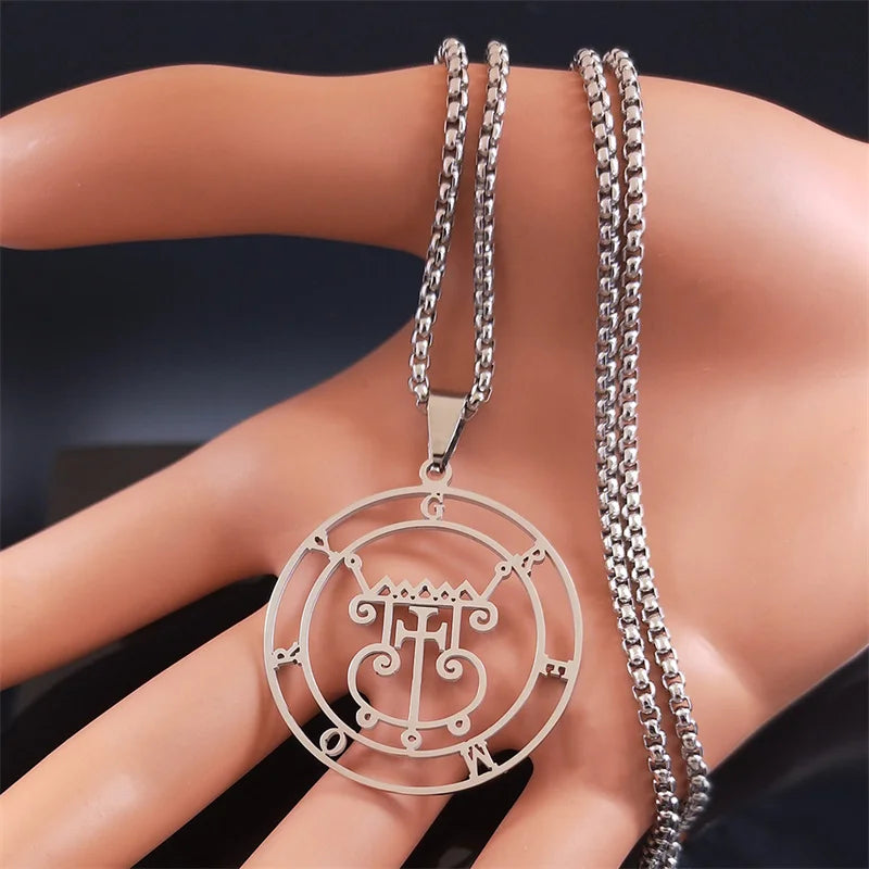 Gremory Sigil Silver Necklace — Stainless Steel