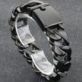 Polished Stainless Steel On Hand Accessories 20MM Wide Iron Men's Bracelet for Man Waterproof Gold Color Men‘s Jewelry