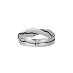 Vintage Pine Cypress Tree Pattern Ring Male Jewelry Adjustable Trendy 925 Silver Ring For Men Index Finger Accessories
