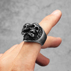 Gothic Skull Ring Black — Stainless Steel