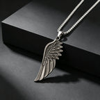 Retro Angel Wings Pendant Necklace — Stainless Steel