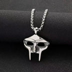 Vintage Creative MF DOOM Mask Pendant for Men Hip Hop 316L Stainless Steel Skull Mask Necklace Party Jewelry Gift