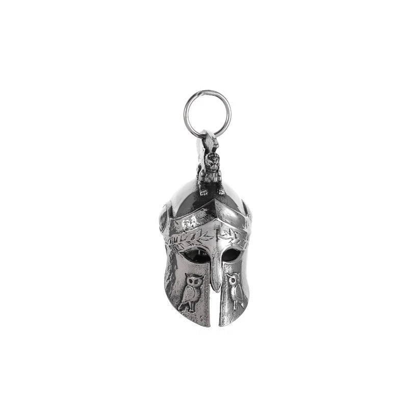 Vintage Design Viking Warrior Bell Pendant Motorcycle Wind Nordic Odin Guardian Bell Necklace Gift Jewelry Accessories