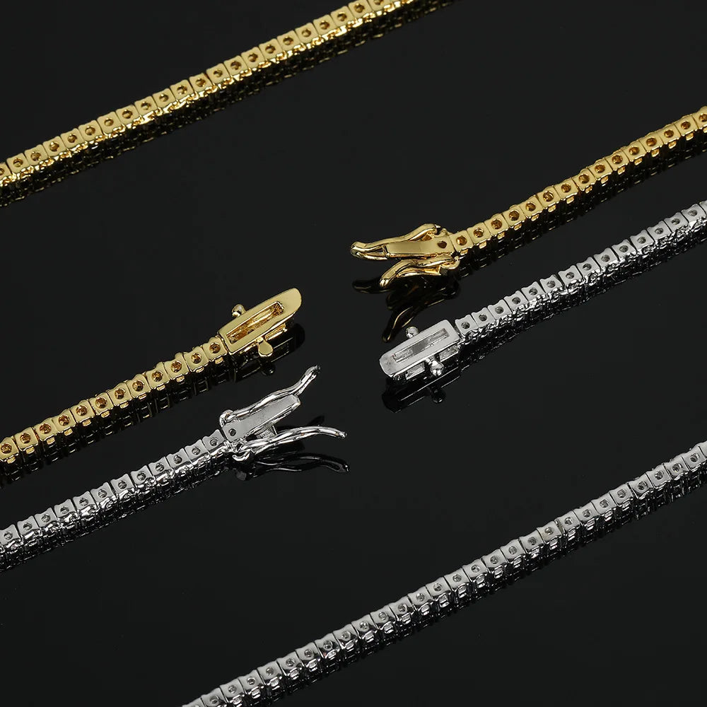 4mm Row Zircon Tennis Chain Necklace