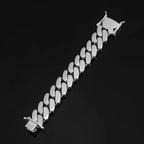 Iced Out Cuban Chain Necklace Stainless Steel 22MM