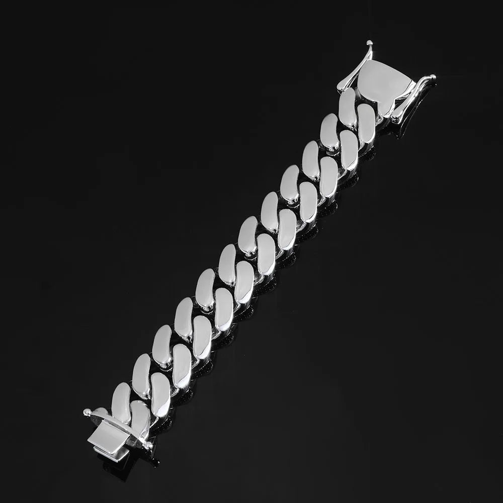 Iced Out Cuban Chain Necklace Stainless Steel 22MM