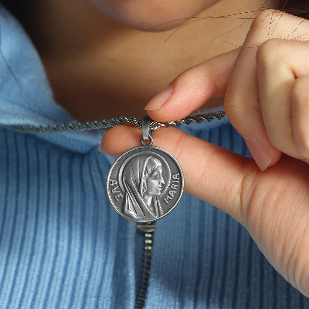 Virgin Mary Pendant — 925 Silver